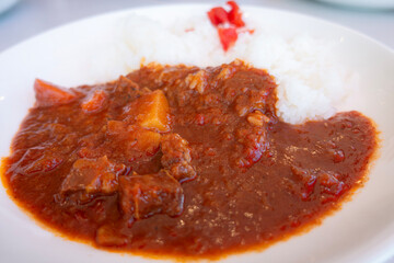 Japanese national food curry rice