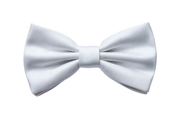 White bow tie, smooth fabric
