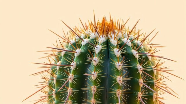 Close-up of a cactus with sharp spines