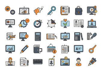 Business and Finance Icons: A Comprehensive Collection for Modern Professionals.
