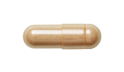 Light beige capsule, oblong shape