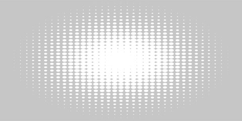 Dot white gray wave light technology texture background. Abstract big data digital halftone dots pop art comics with nature graphic design modern Vector