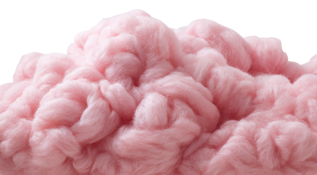 Pink cotton candy cloud close-up