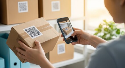 Mailroom Clerk Rotates Package to Hide QR Before Intake Photo