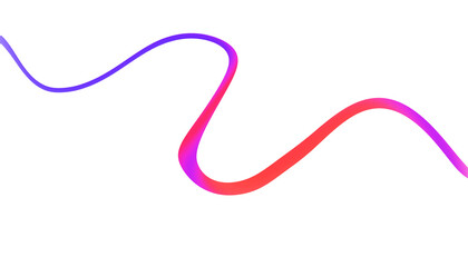 Vibrant flowing line with purple and red gradient on dark backdrop for modern designs