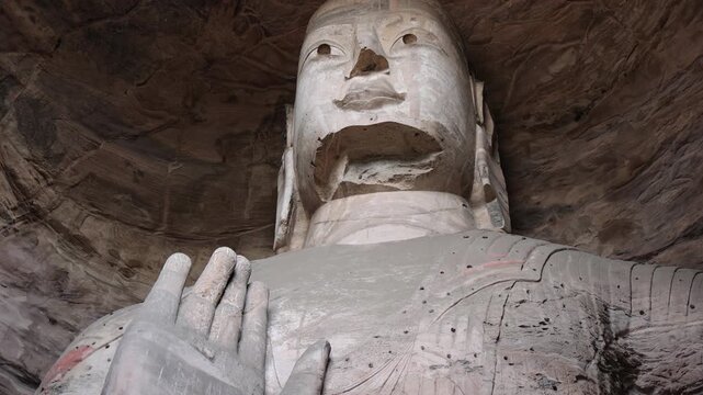 Sculptures of the Northern Wei Dynasty Yungang Grottoes in Datong, Shanxi, China.