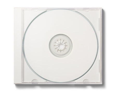 ケースに入った、白いラベルのCD DVD ブルーレイなどのディスク