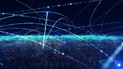 5G network and digital holographic technology city(produced by AE,not AI-generated) - Powered by Adobe