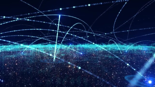 5G network and digital holographic technology city(produced by AE,not AI-generated) - Powered by Adobe