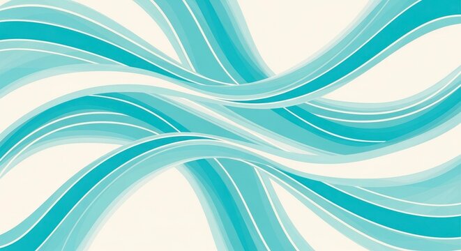 Modern Abstract Blue Teal Wavy Lines Flowing Background Design - Powered by Adobe
