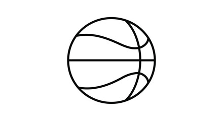 Classic basketball silhouette with distinctive lines for sports and recreation concepts