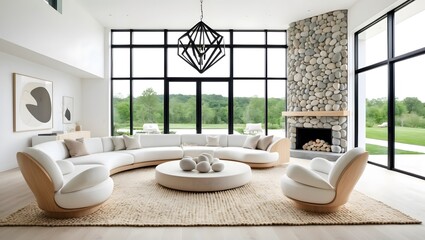 Bright and Airy Open Concept Living Area