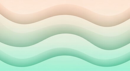Soft Pastel Gradient Wavy Abstract Background Design