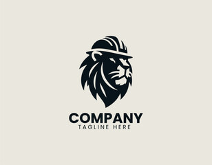 Fototapeta premium Lion Builder vector logo illustration