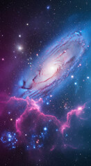 galaxy wallpaper, nebula, stars, cosmic background, space art, purple wallpaper, aesthetic wallpaper, dreamy sky, universe, sci-fi background