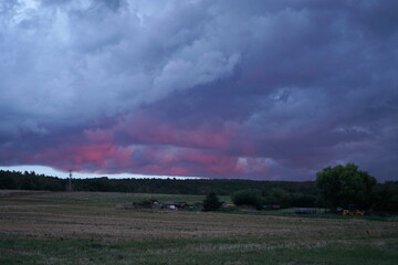 Heraufziehendes Unwetter in Sachsen