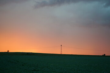 Heraufziehendes Unwetter in Sachsen