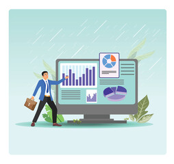 Business information system concept.  Business information Presenting Data. © berkah design