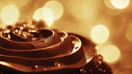 A delicious-looking chocolate cupcake on a table, perfect for a sweet treat or dessert inspiration