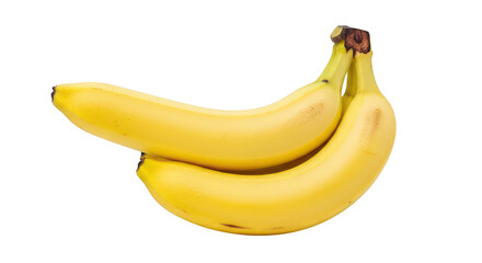 Ripe Yellow Bananas Bunch Isolated On Black