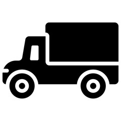Fototapeta premium truck solid icon