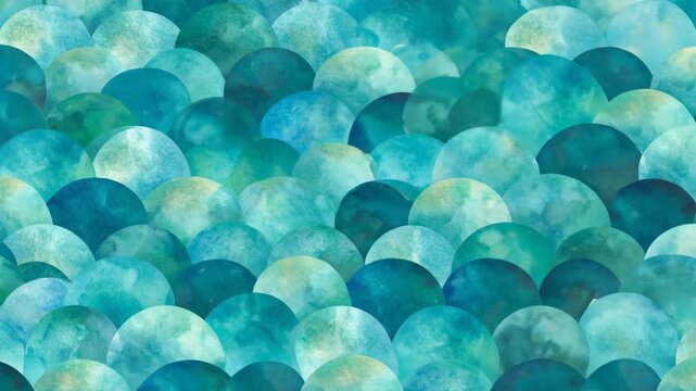Abstract Watercolor Mermaid Scales