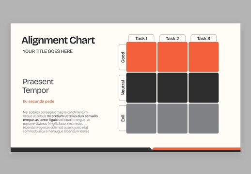 Alignment Chart Infographic Template in Modern Corporate Style for Business Presentations & Data Visualisation
