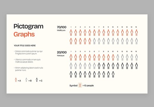 Pictogram Infographic Template in Modern Corporate Style for Business Presentations & Data Visualisation