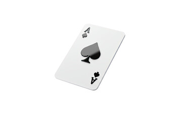 Ace of Spades Playing Card A High-Quality Render on a White Background for Graphic Design
