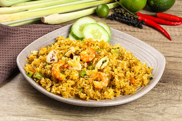 Asian Fried rice with seafood