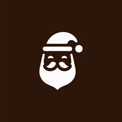 Minimalist Santa Claus Icon for Holiday Design Projects