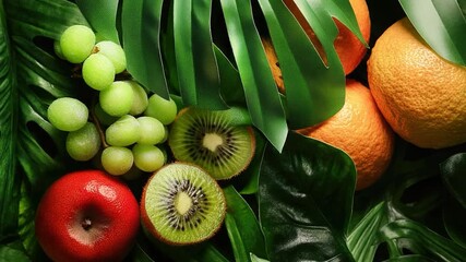 Fresh fruit and vegetable selection in a single shot