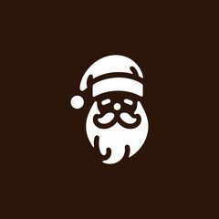 Minimalist Santa Claus Icon in Clean Vector Style