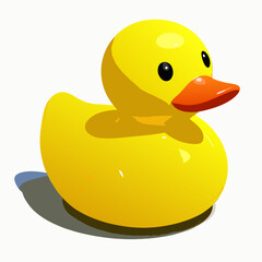 rubber duck isolated on white