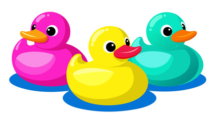 rubber duck and ducklings