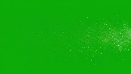 Abstract white particle explosion against a green screen, an essential asset for modern motion design projects
