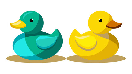 two rubber ducks