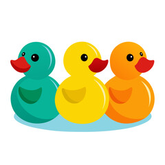 yellow rubber duck with clipping path