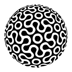 Minimalist abstract black and white sphere pattern design with circles and curves for modern art and background use vacter Vacter