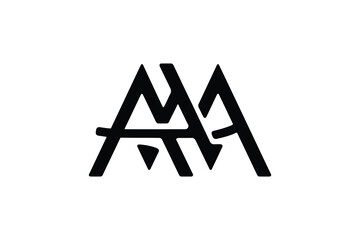 A black and white logo featuring multiple stylized overlapping letter a's