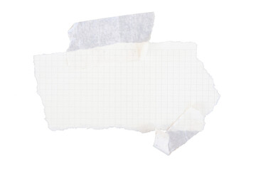 various pieces of masking tape isolated with clipping path on a white background.