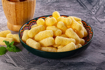 Golden crispy sweet corn sticks