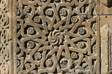 The Muslihiye (Sırcali) Madrasa is located in Konya, Türkiye. It was built in 1242 during the Seljuk period. An example of the madrasa's wall decorations.