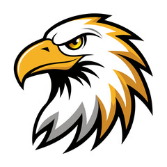 Fototapeta premium Eagle Icon Vector – Generative AI & Linocut Silhouette Design