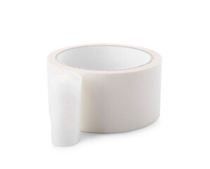 Roll of masking tape on white background