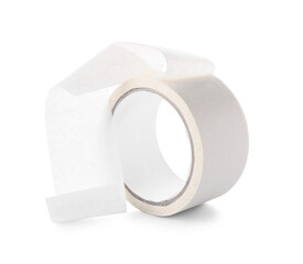 Roll of masking tape on white background