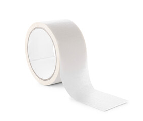 Roll of masking tape on white background