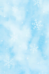 pastel watercolor blue winter background