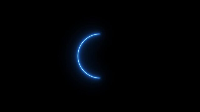 Neon circle round animated marker hand drawn highlighter elements. Hand-drawn ovals animation, Neon marker animation with alpha channel. video round