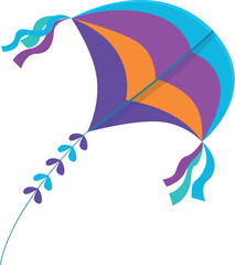 Vibrant kite soaring, representing freedom, joy, and outdoor recreation